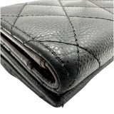 シャネル CHANEL スモールフラップウォレット AP0230 31番台 ブラック ゴールド金具 キャビアスキン レディース 三つ折り財布