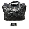 シャネル CHANEL ポートベロートートバッグ A46148 ブラック シルバー金具 ラム･ツイード レディース トートバッグ