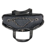 シャネル CHANEL ポートベロートートバッグ A46148 ブラック シルバー金具 ラム･ツイード レディース トートバッグ