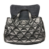 シャネル CHANEL ポートベロートートバッグ A46148 ブラック シルバー金具 ラム･ツイード レディース トートバッグ