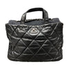 シャネル CHANEL ポートベロートートバッグ A46148 ブラック シルバー金具 ラム･ツイード レディース トートバッグ