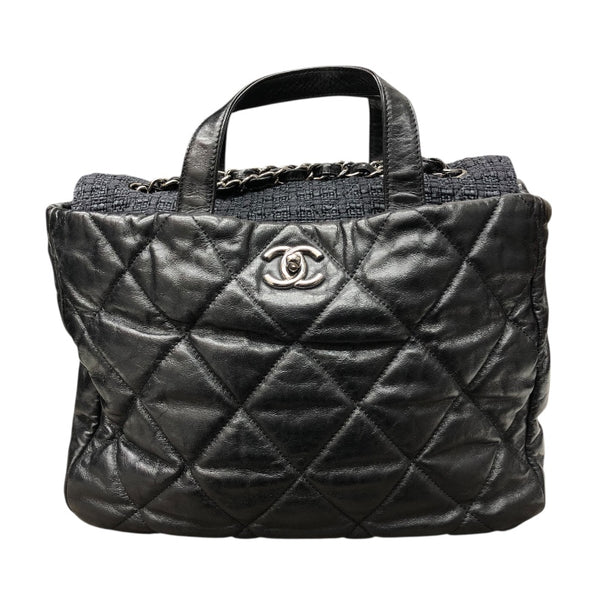 シャネル CHANEL ポートベロートートバッグ A46148 ブラック シルバー