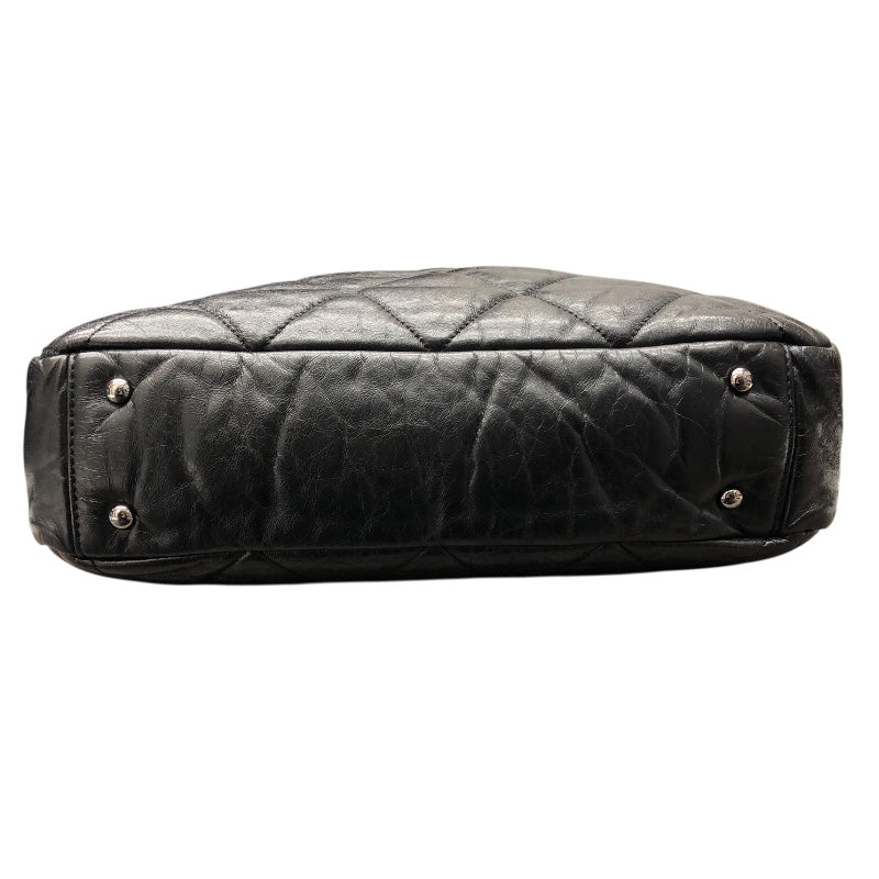 シャネル CHANEL ポートベロートートバッグ A46148 ブラック シルバー