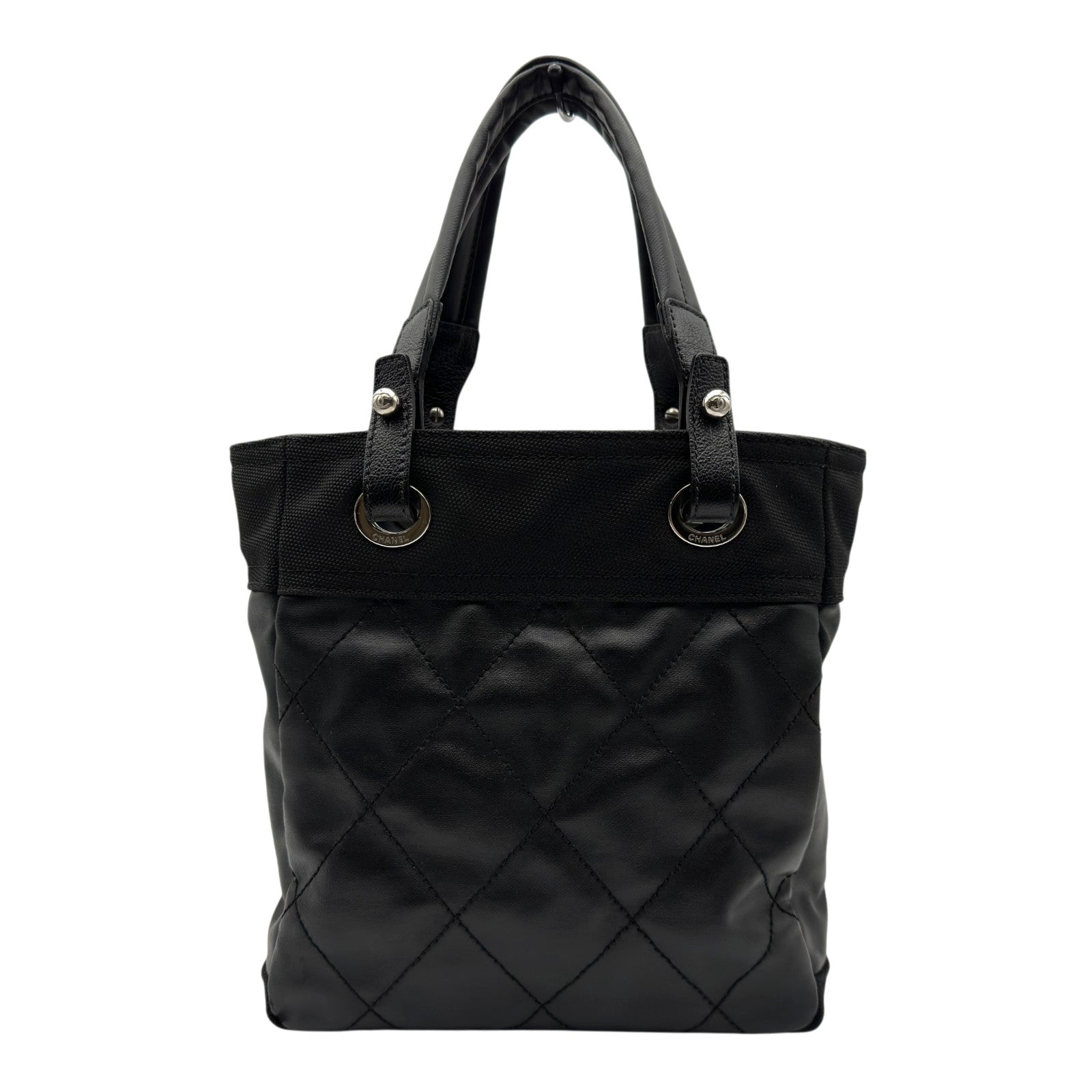 シャネル CHANEL パリビアリッツトートPM A34208 11番台 ブラック