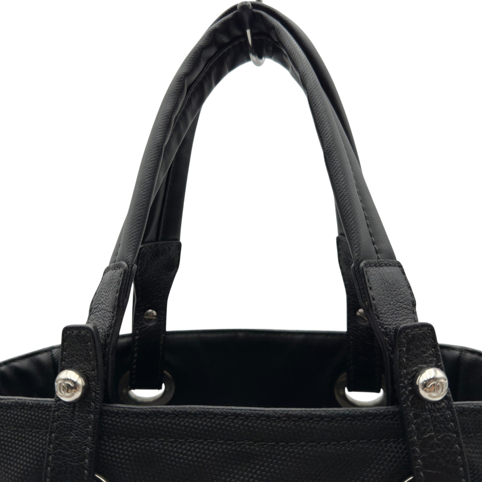 シャネル CHANEL パリビアリッツトートPM A34208 11番台 ブラック