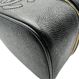 シャネル CHANEL ココマークバニティバッグ A01997 3番台 ブラック ゴールド金具 キャビアスキン レディース ハンドバッグ