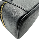 シャネル CHANEL ココマークバニティバッグ A01997 3番台 ブラック ゴールド金具 キャビアスキン レディース ハンドバッグ