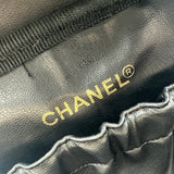 シャネル CHANEL ココマークバニティバッグ A01997 3番台 ブラック ゴールド金具 キャビアスキン レディース ハンドバッグ