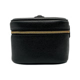 シャネル CHANEL ココマークバニティバッグ A01997 3番台 ブラック ゴールド金具 キャビアスキン レディース ハンドバッグ