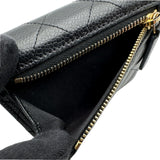 シャネル CHANEL クラシックスモールフラップウォレット AP0231 ブラック ゴールド金具 キャビアスキン レディース 三つ折り財布