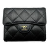 シャネル CHANEL クラシックスモールフラップウォレット AP0231 ブラック ゴールド金具 キャビアスキン レディース 三つ折り財布