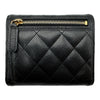 シャネル CHANEL クラシックスモールフラップウォレット AP0231 ブラック ゴールド金具 キャビアスキン レディース 三つ折り財布