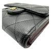 シャネル CHANEL クラシックスモールフラップウォレット AP0231 ブラック ゴールド金具 キャビアスキン レディース 三つ折り財布