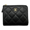 シャネル CHANEL コンパクトコインケース AP3999 ブラック ゴールド金具 キャビアスキン レディース コインケース
