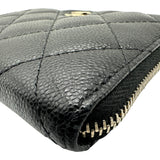 シャネル CHANEL コンパクトコインケース AP3999 ブラック ゴールド金具 キャビアスキン レディース コインケース