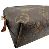 ルイ・ヴィトン LOUIS VUITTON ポシェットコスメティック M47515 ブラウン モノグラムキャンバス/レザー ユニセックス ポーチ