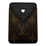 ルイ・ヴィトン LOUIS VUITTON ポルトカルト・マグネット M13185 ブラウン/ブラック モノグラムマカサー/レザー レディース カードケース