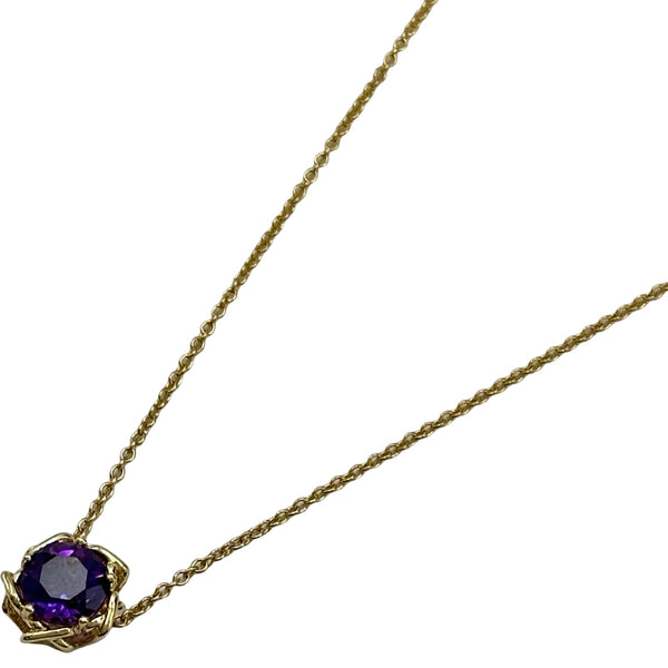 アメジスト　ネックレス　Vintage　昭和レトロ　750 ティファニー TIFFANY＆CO アメジストネックレス ゴールド 750