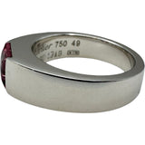カルティエ Cartier タンクリング ホワイトゴールド 750WG ピンクトルマリン ジュエリー