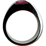 カルティエ Cartier タンクリング ホワイトゴールド 750WG ピンクトルマリン ジュエリー