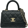 シャネル CHANEL ココハンドルXXS AP4244 ブラック ゴールド金具 キャビアスキン レディース ショルダーバッグ