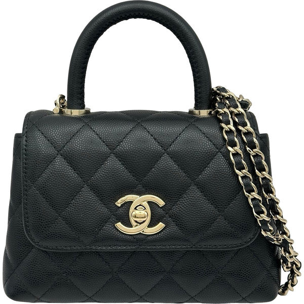 シャネル CHANEL ココハンドルXXS AP4244 ブラック ゴールド金具