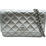 シャネル CHANEL マトラッセチェーンウォレット AP0250 15番台 シルバー ラム レディース ショルダーバッグ