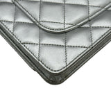 シャネル CHANEL マトラッセチェーンウォレット AP0250 15番台 シルバー ラム レディース ショルダーバッグ