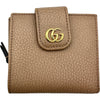 グッチ GUCCI GGマーモントミニウォレット 523193 ベージュ レザー レディース 二つ折り財布