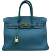 エルメス HERMES バーキン35 □A刻印 ブルージーン ゴールド金具 トリヨン レディース ハンドバッグ