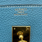エルメス HERMES バーキン35 □A刻印 ブルージーン ゴールド金具 トリヨン レディース ハンドバッグ