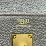 エルメス HERMES バーキン40 □Q刻印 エタン ゴールド金具 トリヨン ユニセックス ハンドバッグ