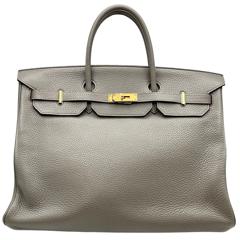 エルメス HERMES バーキン40 □Q刻印 エタン ゴールド金具 トリヨン
