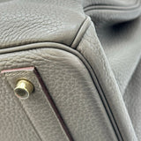 エルメス HERMES バーキン40 □Q刻印 エタン ゴールド金具 トリヨン ユニセックス ハンドバッグ