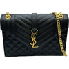 サンローラン SAINT LAURENT エンベロープ ミディアム 600185 ブラック キャビア レディース ショルダーバッグ