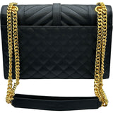 サンローラン SAINT LAURENT エンベロープ ミディアム 600185 ブラック キャビア レディース ショルダーバッグ