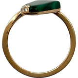 ブルガリ BVLGARI ジェラーティリング ピンクゴールド Au750 マラカイト ダイヤモンド ジュエリー