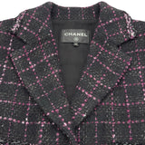 シャネル CHANEL チェックツイードジャケット P71173 ブラック ウール レディース その他アウター