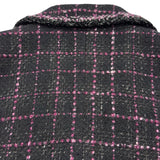 シャネル CHANEL チェックツイードジャケット P71173 ブラック ウール レディース その他アウター