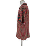 グッチ GUCCI 総柄レーヨンシャツ 731961 レッド レーヨン メンズ 半袖シャツ
