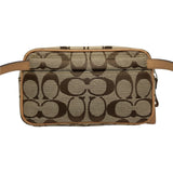 コーチ COACH シグネチャーミニショルダーバッグ ベージュ キャンバス/レザー レディース ショルダーバッグ