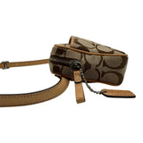コーチ COACH シグネチャーミニショルダーバッグ ベージュ キャンバス/レザー レディース ショルダーバッグ