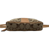 コーチ COACH シグネチャーミニショルダーバッグ ベージュ キャンバス/レザー レディース ショルダーバッグ
