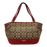 コーチ COACH シグネチャーショルダーバッグ F23297 ベージュ キャンバス/レザー レディース トートバッグ