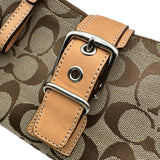 コーチ COACH シグネチャー ミニショルダーバッグ 6362 ベージュ キャンバス レディース