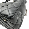 シャネル CHANEL カンボンライン ボーリングバッグ A25171 9番台 ブラック シルバー金具 ラムスキン レディース ハンドバッグ