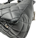 シャネル CHANEL カンボンライン ボーリングバッグ A25171 9番台 ブラック シルバー金具 ラムスキン レディース ハンドバッグ