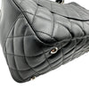 シャネル CHANEL カンボンライン ボーリングバッグ A25171 9番台 ブラック シルバー金具 ラムスキン レディース ハンドバッグ