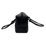 シャネル CHANEL カンボンライン ボーリングバッグ A25171 9番台 ブラック シルバー金具 ラムスキン レディース ハンドバッグ