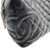 シャネル CHANEL カンボンライン ボーリングバッグ A25171 9番台 ブラック シルバー金具 ラムスキン レディース ハンドバッグ